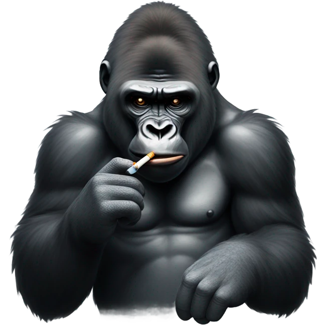 Gorilla smoking  emoji
