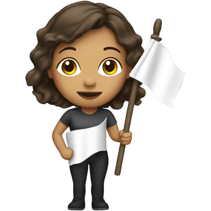 Latina female white flag emoji