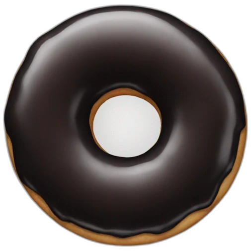 Black Doughnut emoji