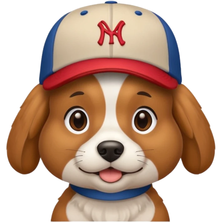 baseball hatted dog emoji