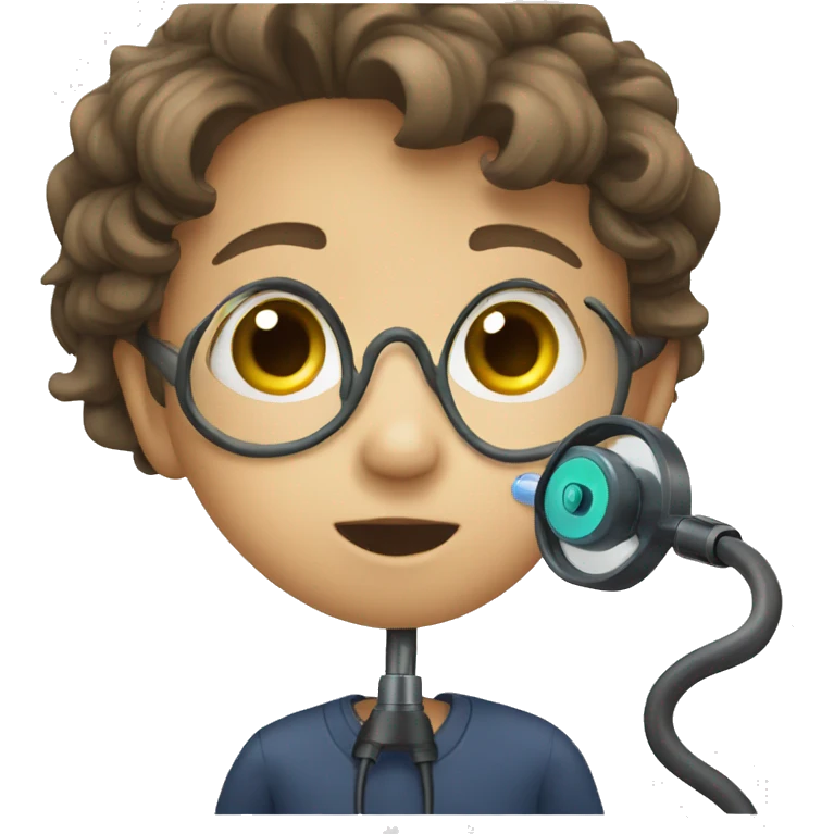 child with phonendoscope emoji