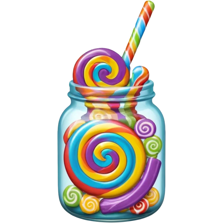 Colorful lollipop jar emoji