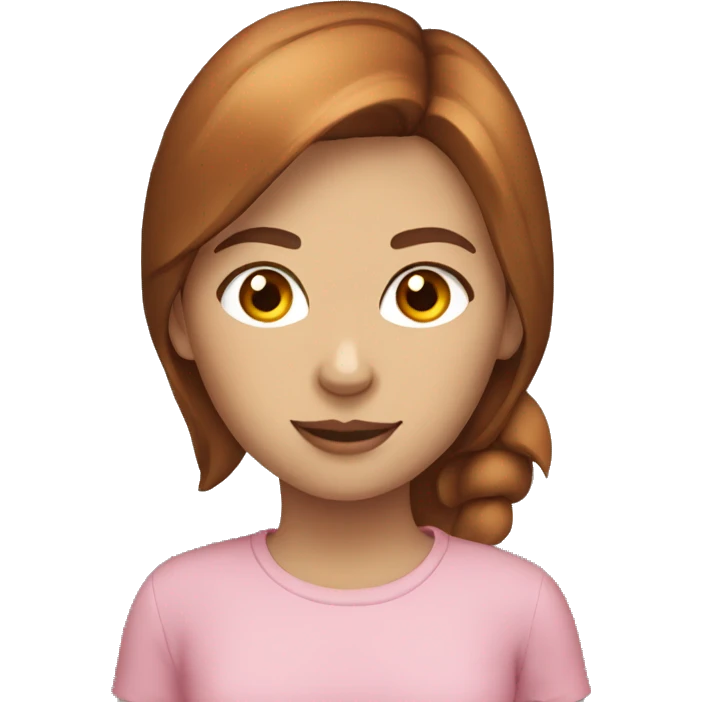 Light brunette girl with orange cat emoji