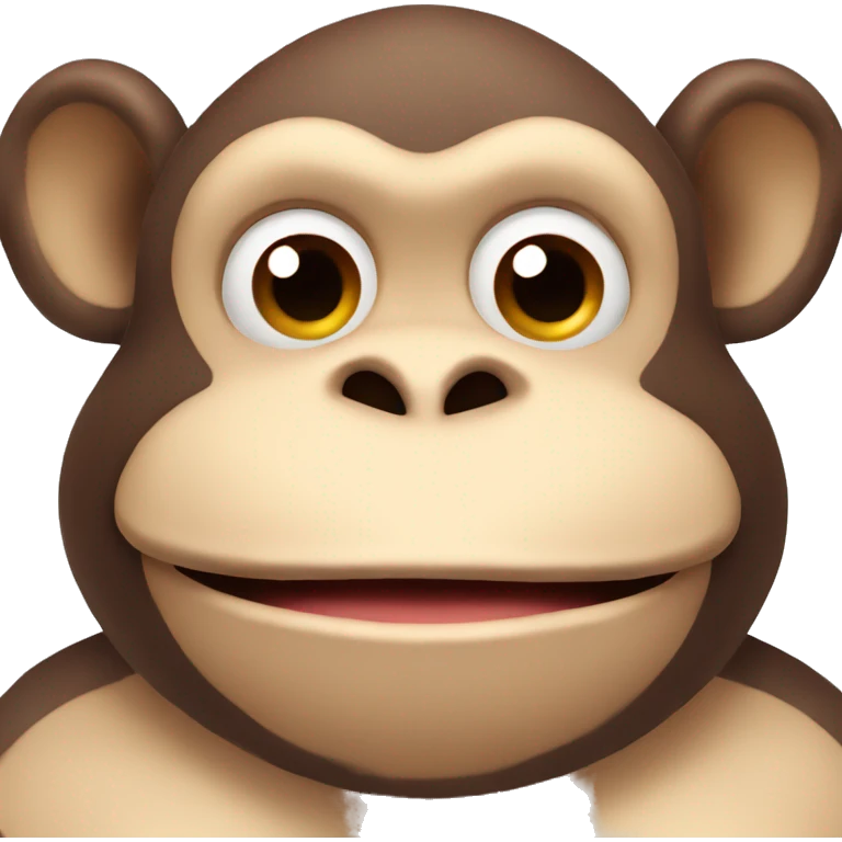 chubby monkey  with a belly emoji