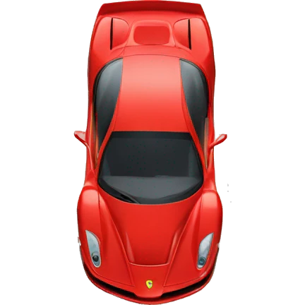 Coche Ferrari fórmula uno emoji