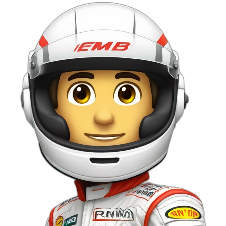 Ayrton senna with helmet  emoji
