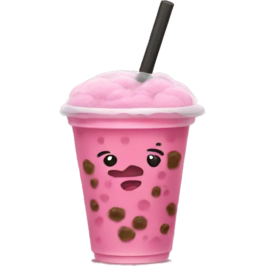pink boba  emoji
