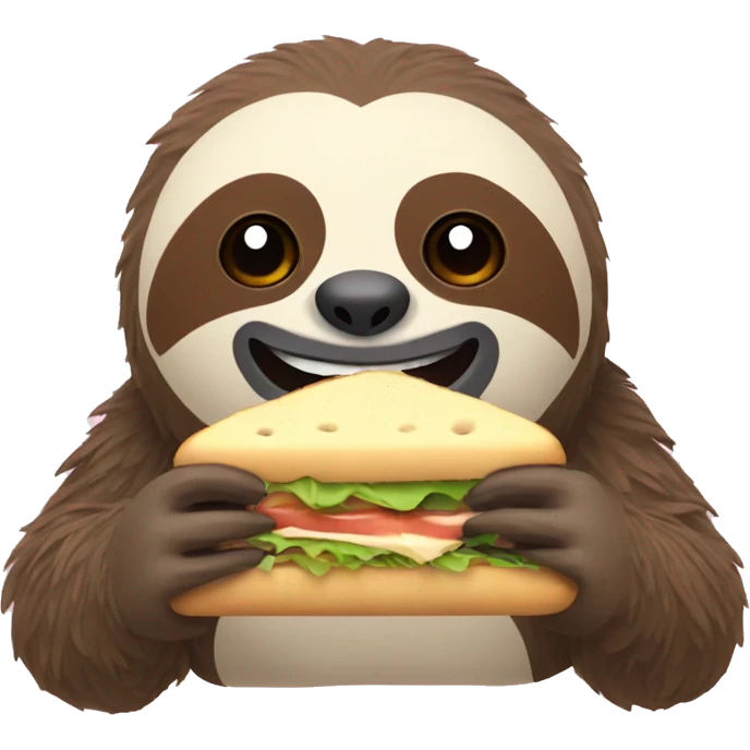 a sloth eating a sandwich  emoji
