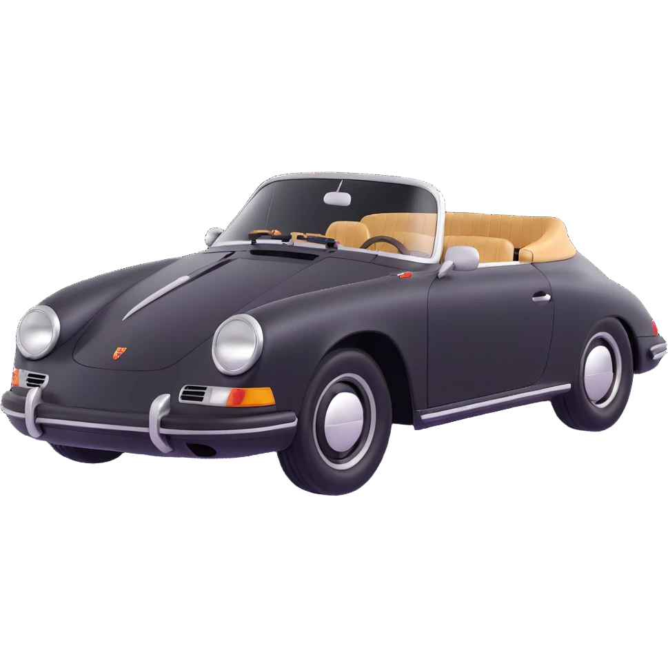 vintage Porsche convertible emoji