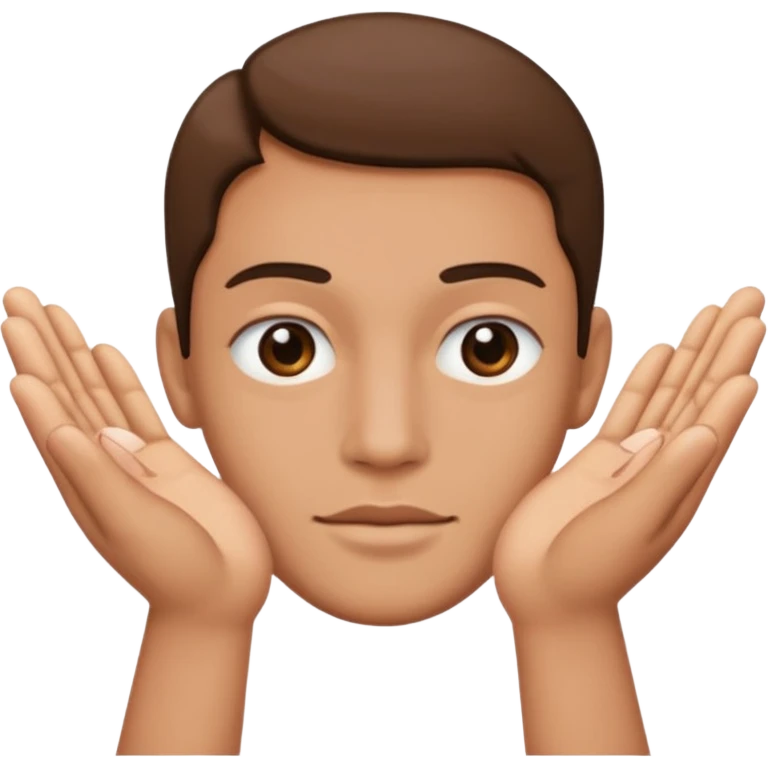 Tête qui a 2 mains l’une qui tient un 6 l’autre un 7 emoji