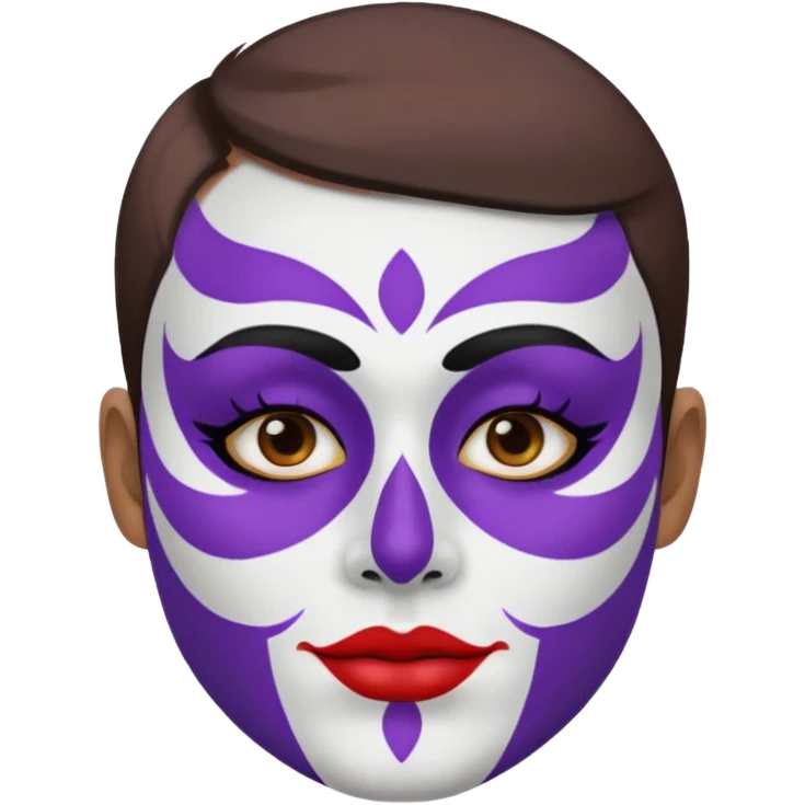 Fan with Face Paint emoji