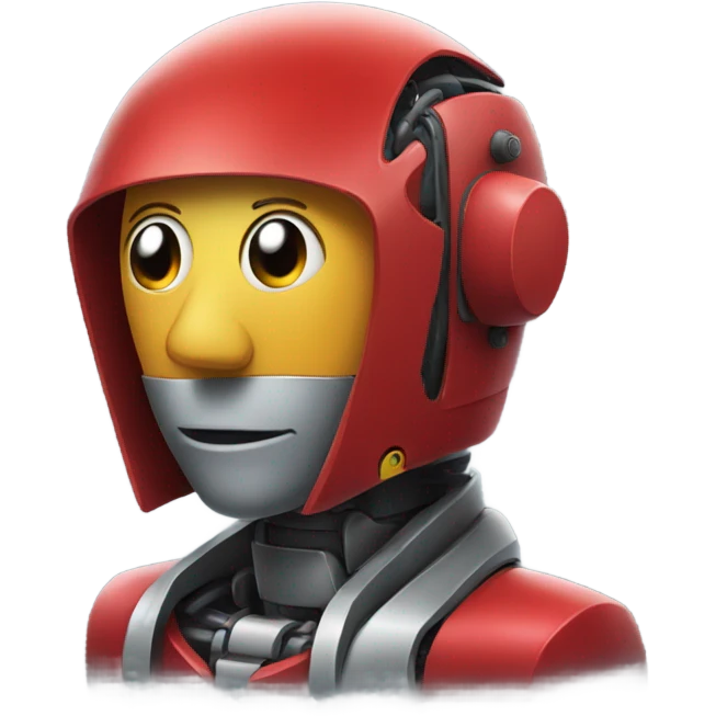 the robot in red coat  emoji