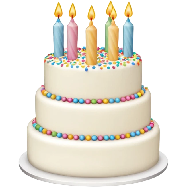 white birthday cake emoji