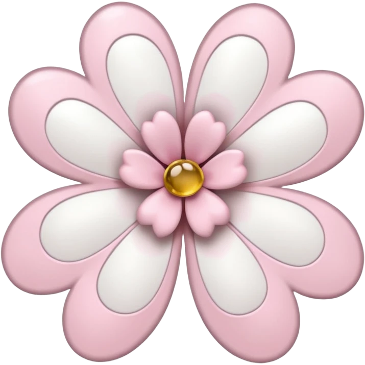 white sakura flower with a bow and paw print center emoji