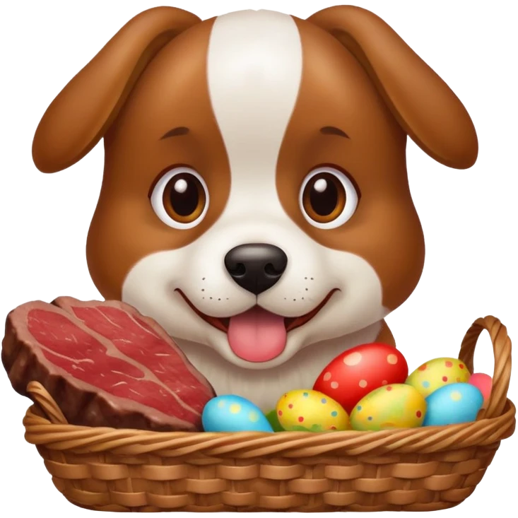 Dog, steak, easter  emoji