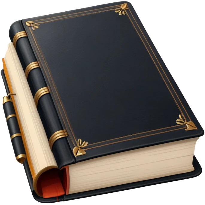 Open black book emoji