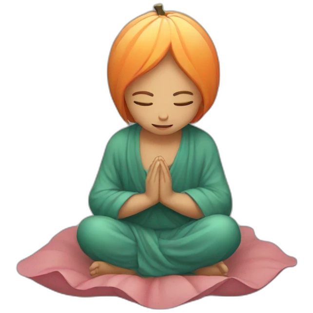 praying peach emoji