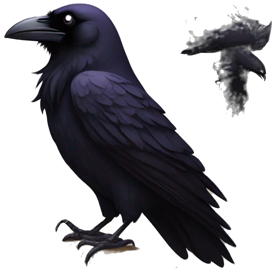 Raven with W emoji