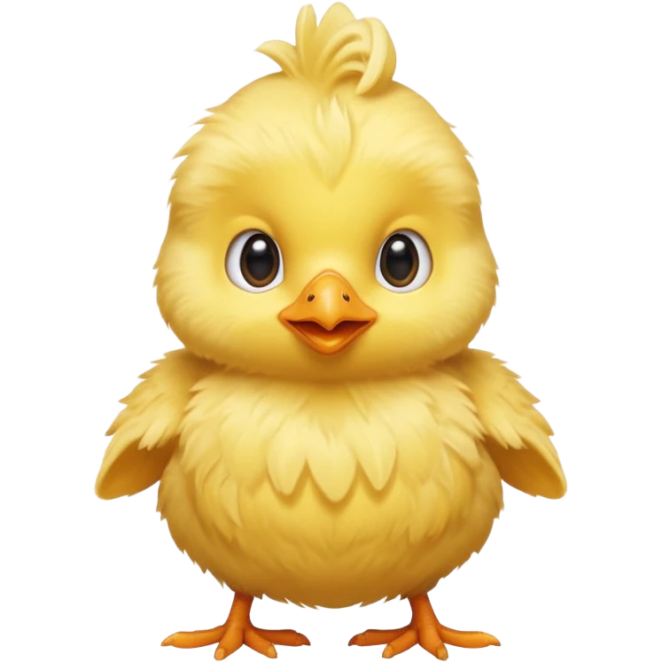 Baby chick pointing at camera emoji