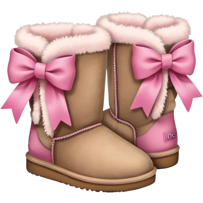 Cute uggs with pink bows emoji