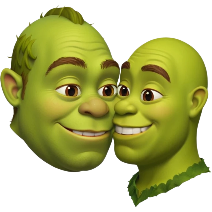 kissing shrek emoji