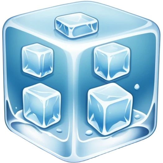 Ice cubes with text snipe emoji