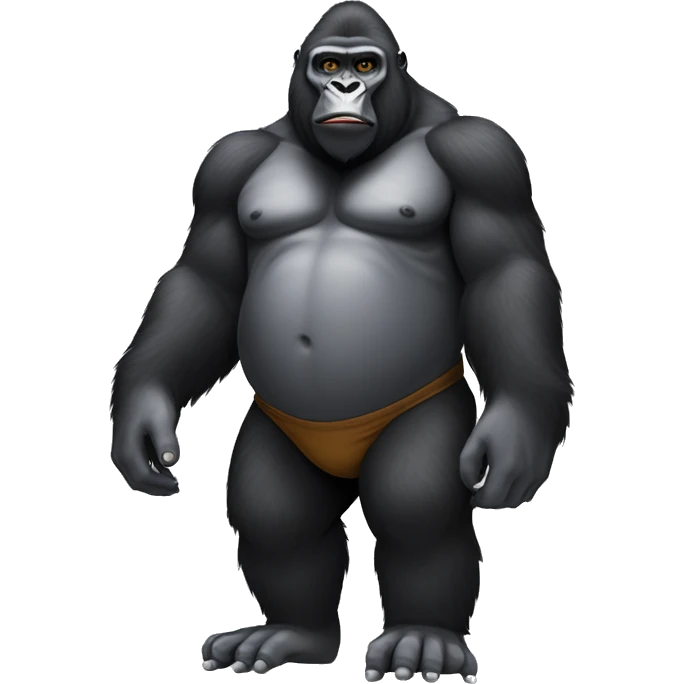 Gorilla oin a double bieps pose emoji