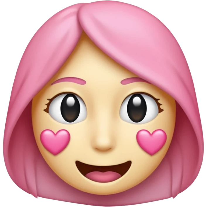 Coração metade rosa e metade branco sem borda emoji emoji