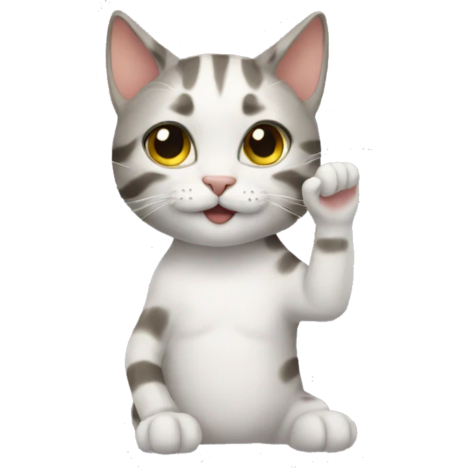 Cat salute emoji