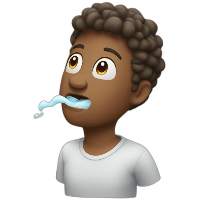 Breath in, breath out and keep going emoji