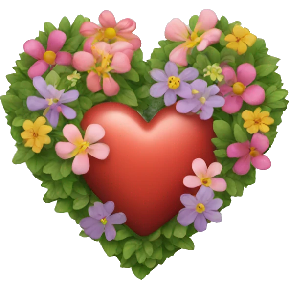 Heart with flowers emoji