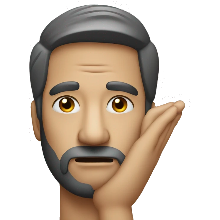 a man face palming emoji