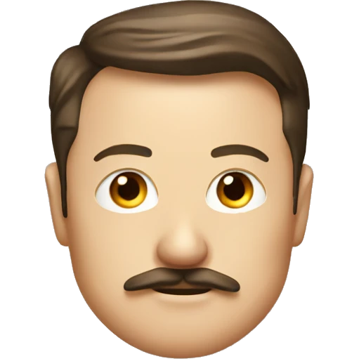 Elon Musk with moustache emoji