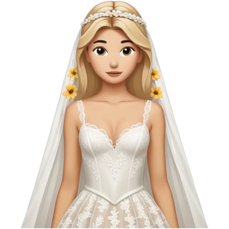 Hailey bieber en robe de mariée  emoji