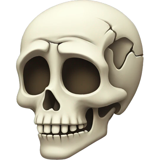 Sad skeleton emoji