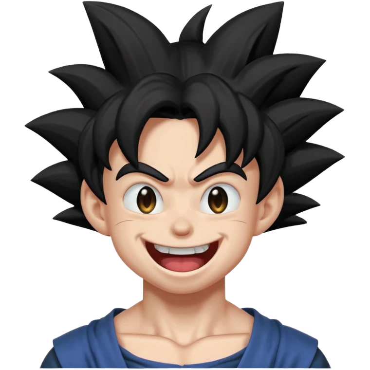Goku black laugh trempling scary  emoji