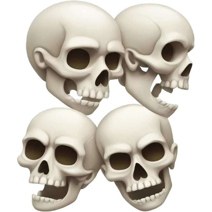 three skull emoji emoji