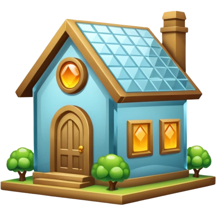 house made of cyrstal emoji