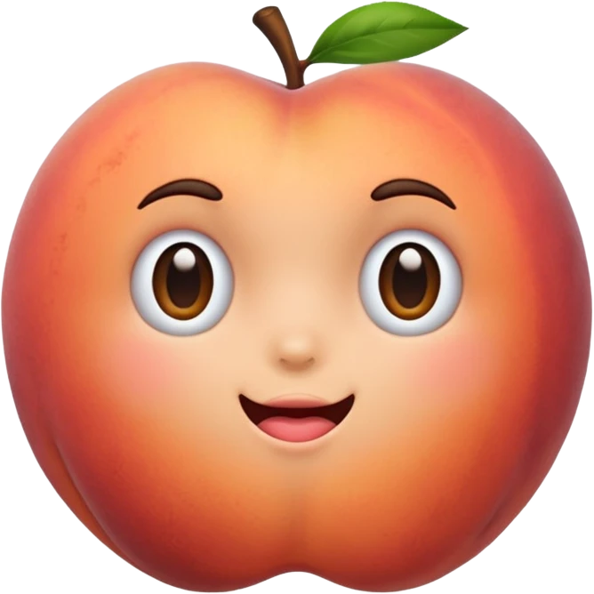 Poopy peach emoji