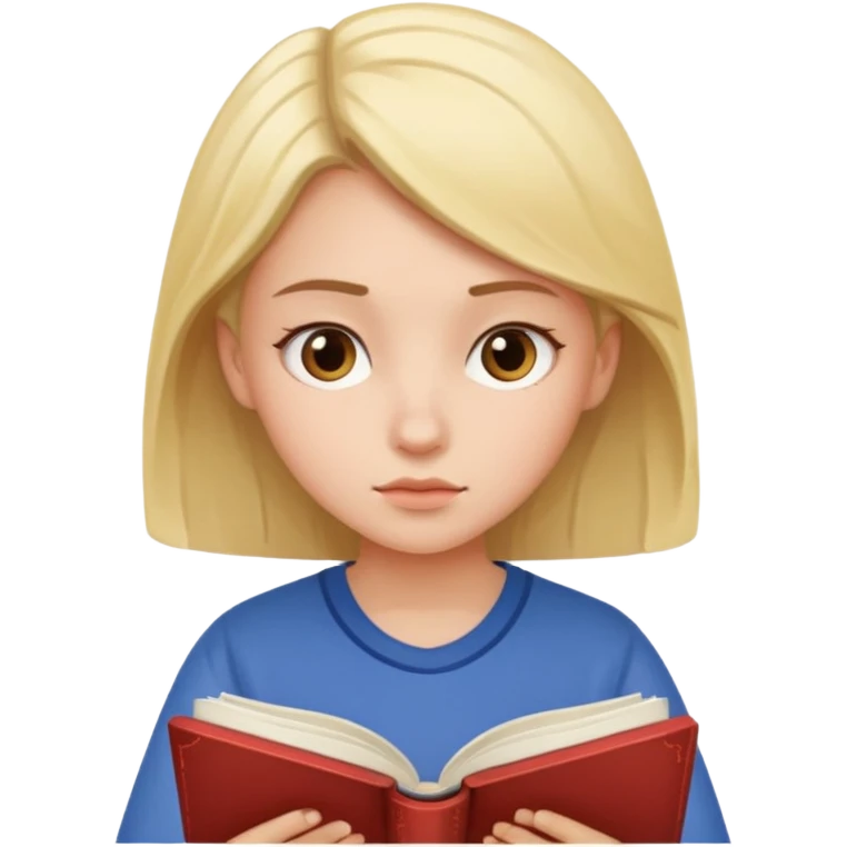 a girl studying emoji