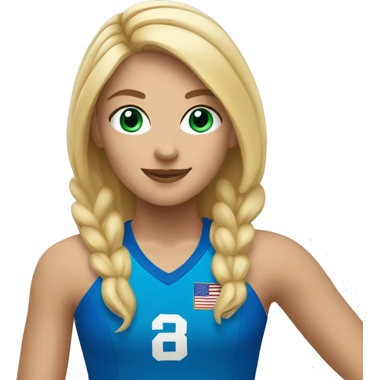 summer olympics blonde girl playing volleyball emoji