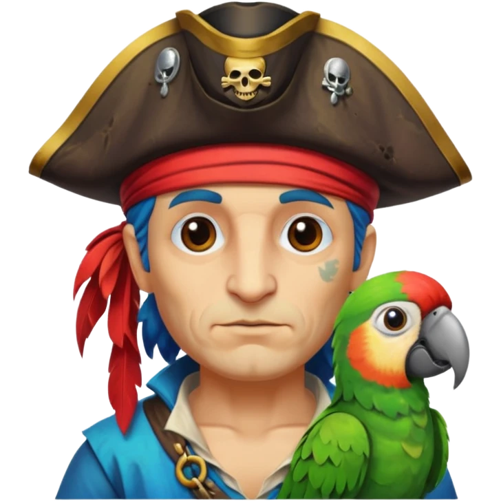 pirate and parrot emoji