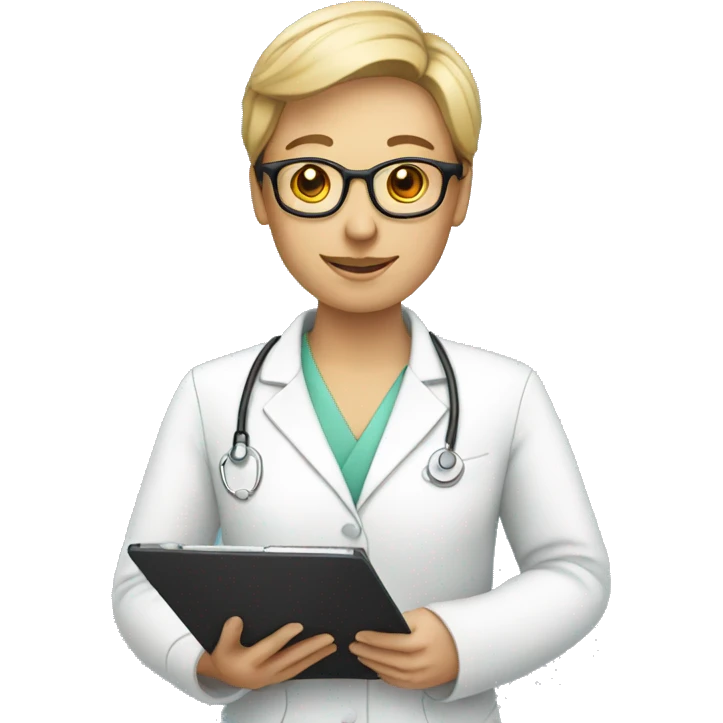 Therapist holding clipboard emoji