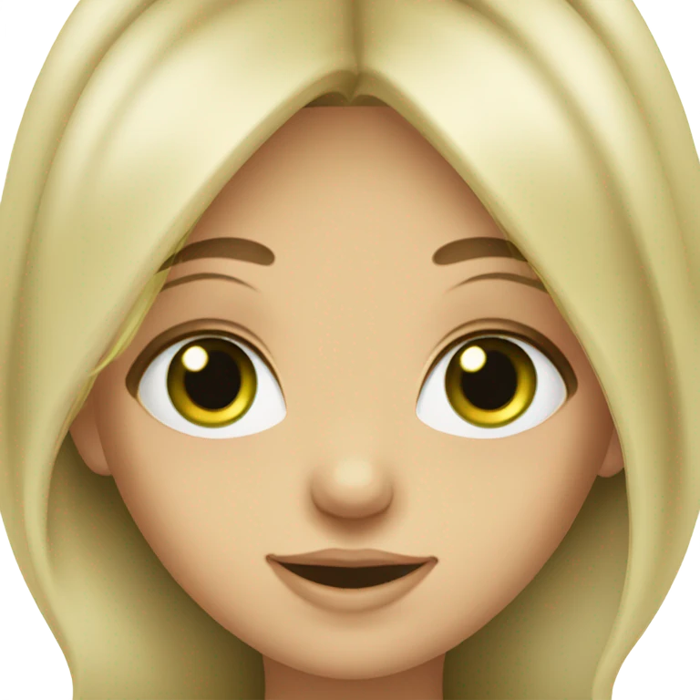 Jewish fair-haired girl with green eyes  emoji