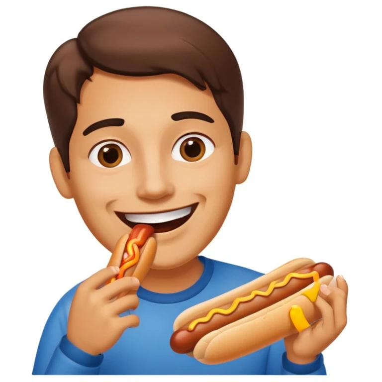 Mexican eating hot dog emoji