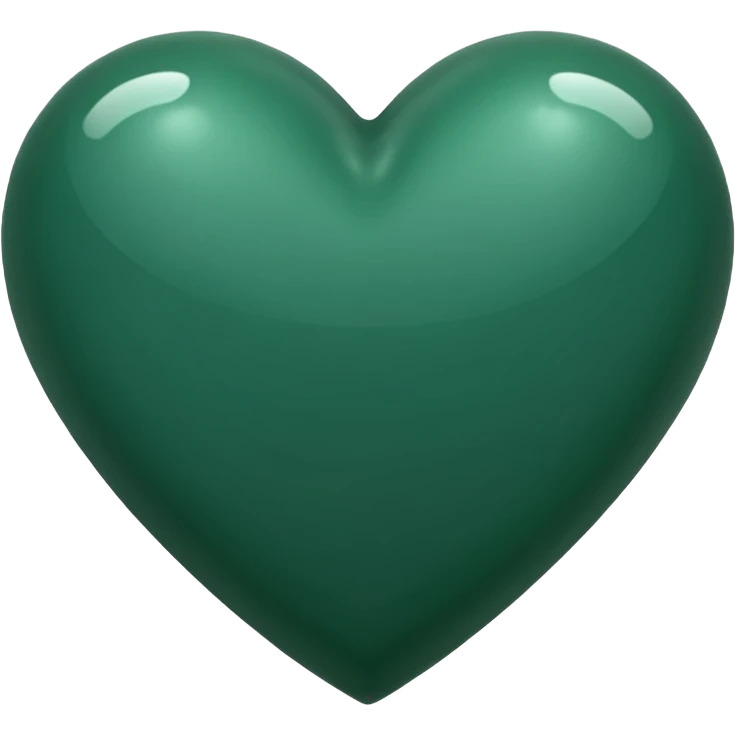Dark green heart emoji