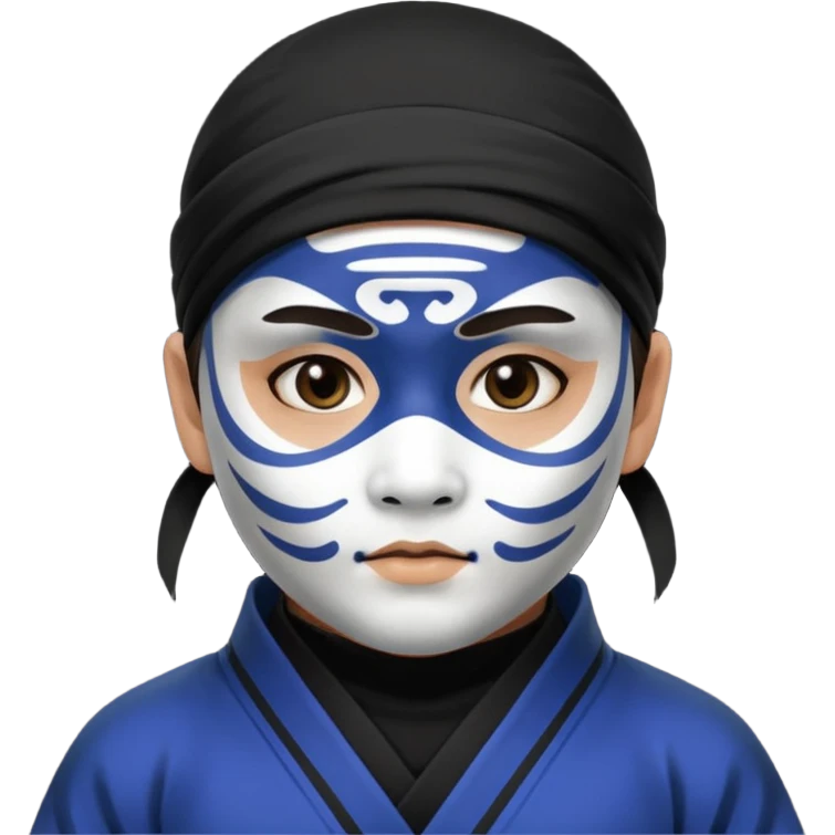 3 ninjas style face paint  emoji