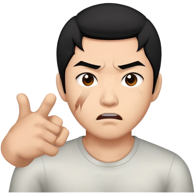 Do violence blackhair Asian man emoji