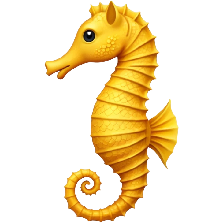 Left Facing Yellow Seahorse  emoji