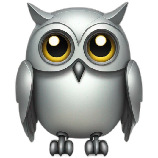 Sad robot owl emoji